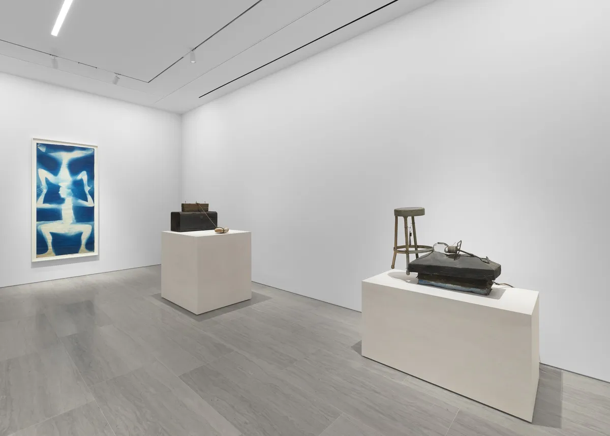 Installation view of Robert Rauschenberg: Important Early Works from the Cy Twombly Foundation