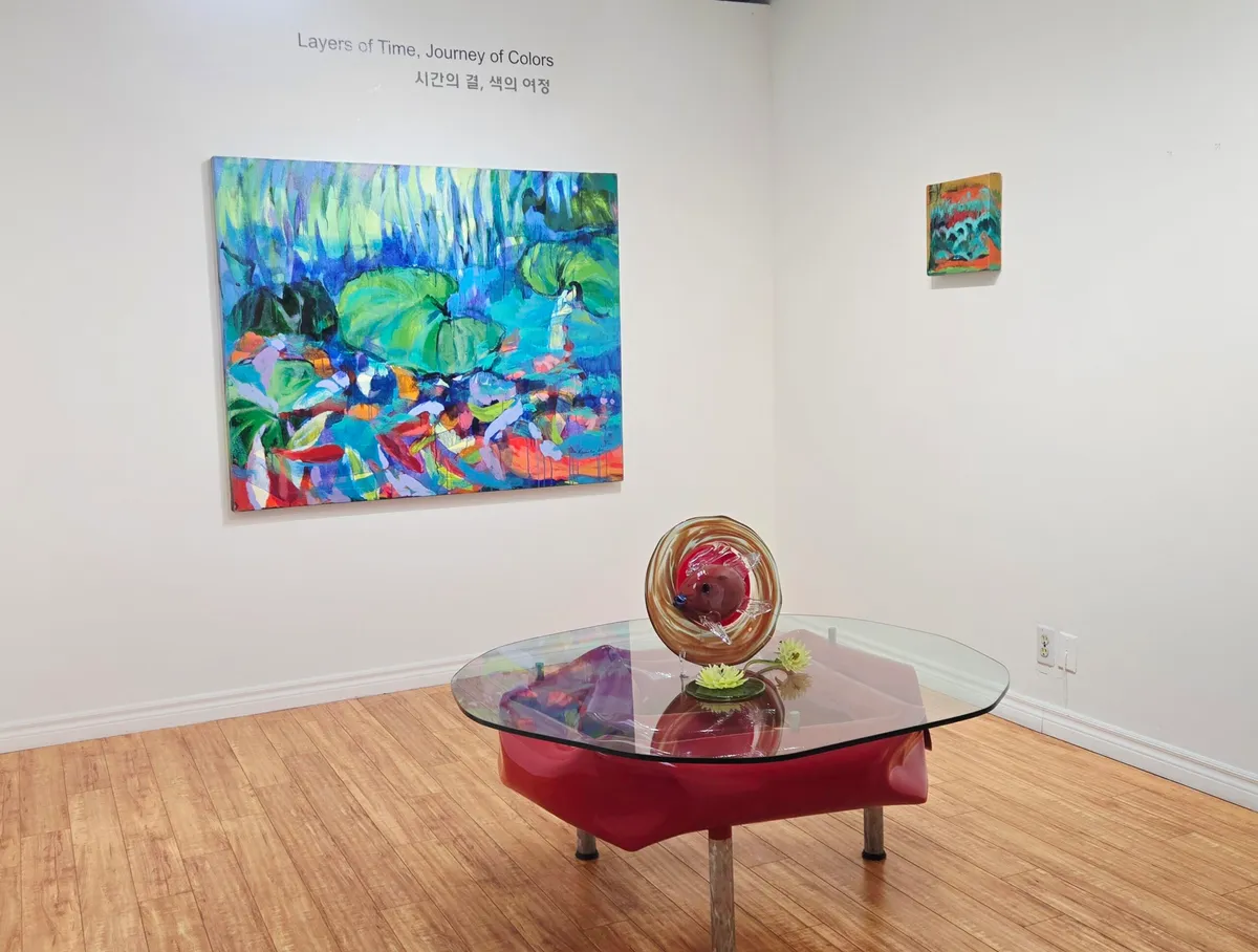 Installation view of Layers of Time, Journey of Colors