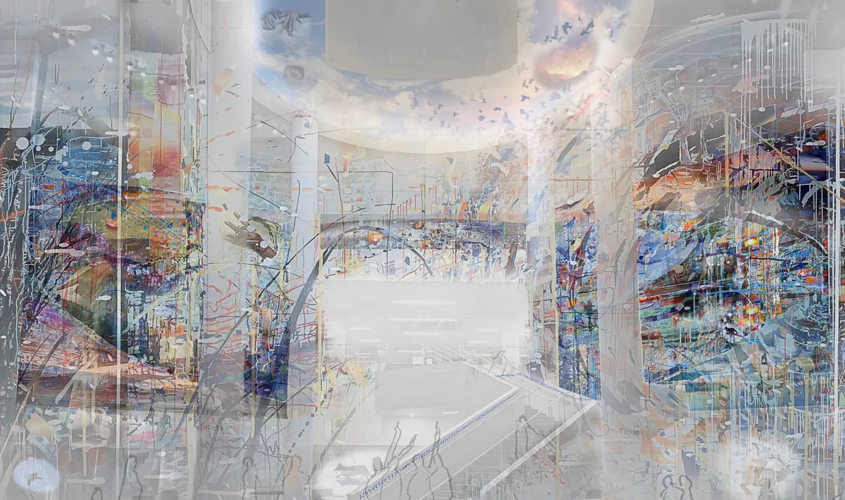 Installation view of Sarah Sze: Forever is Composed of Nows