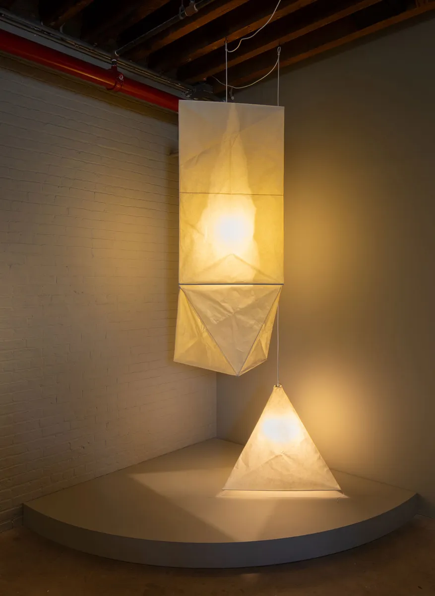 Installation view of Isamu Noguchi: Light and Stone: Revisiting Noguchi’s 1986 Venice Biennale