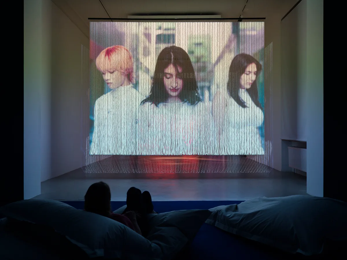 Installation view of Stephanie Comilang: Search for Life