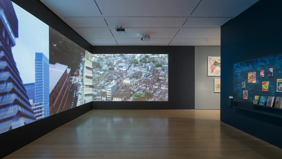 Installation view of Architects of Liberation: Modernism in Western Africa