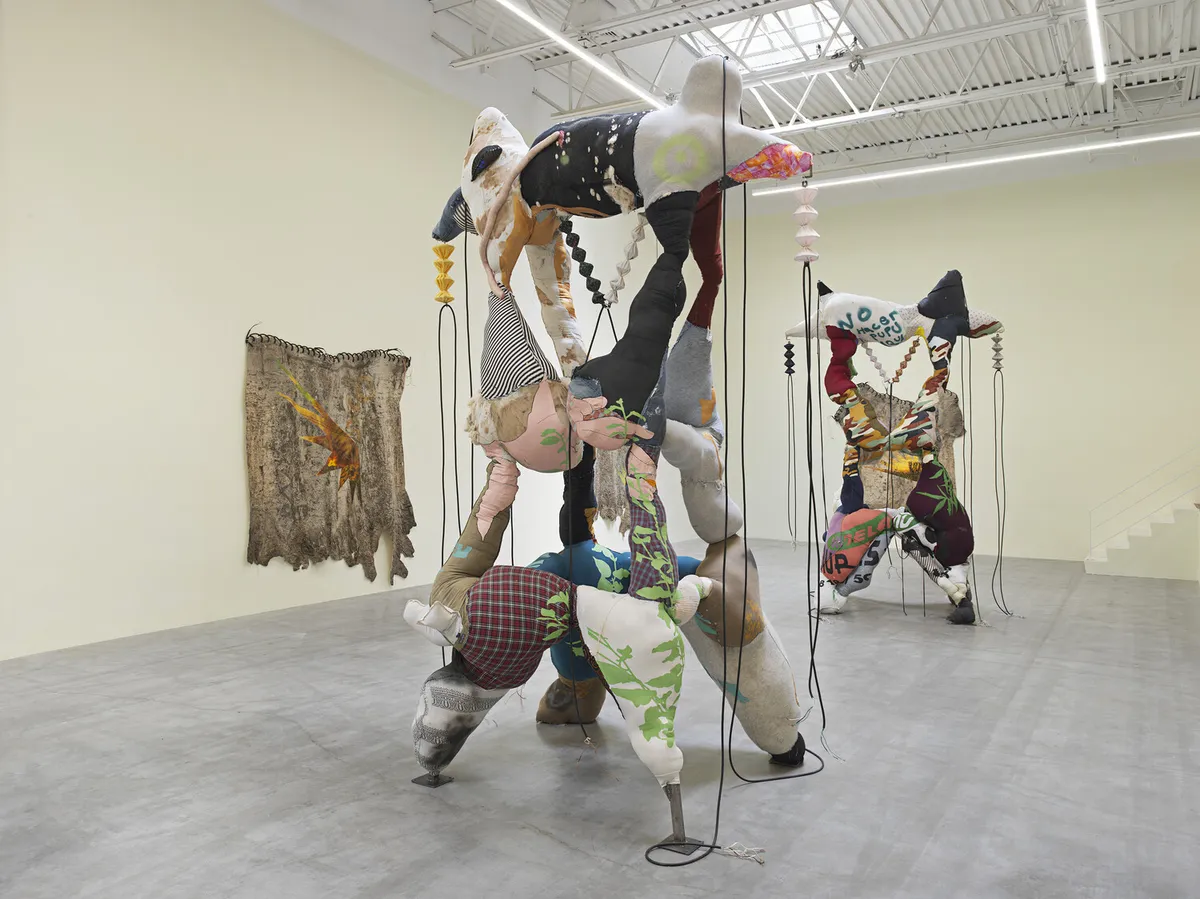 Installation view of Eddie R. Aparicio: Rubberneckers