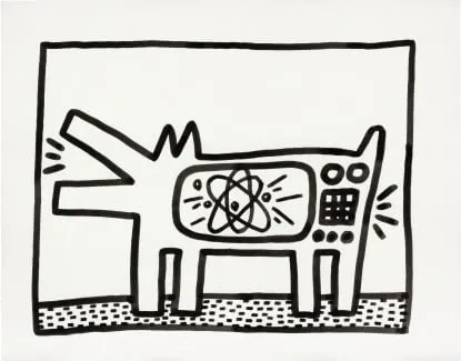 Keith Haring, TV Dog, 1982