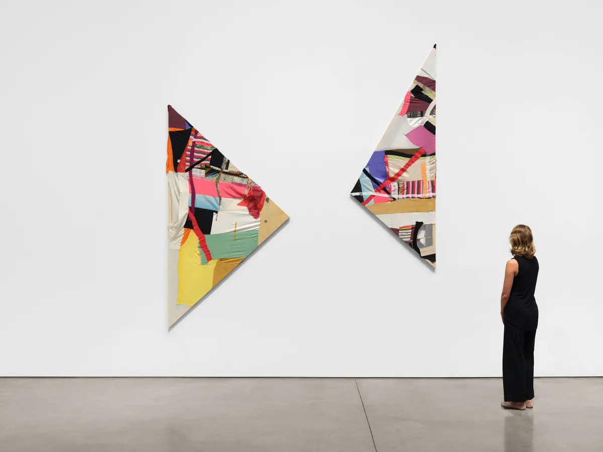 Installation view of Eric N. Mack: You Red The Shirt Off My Back