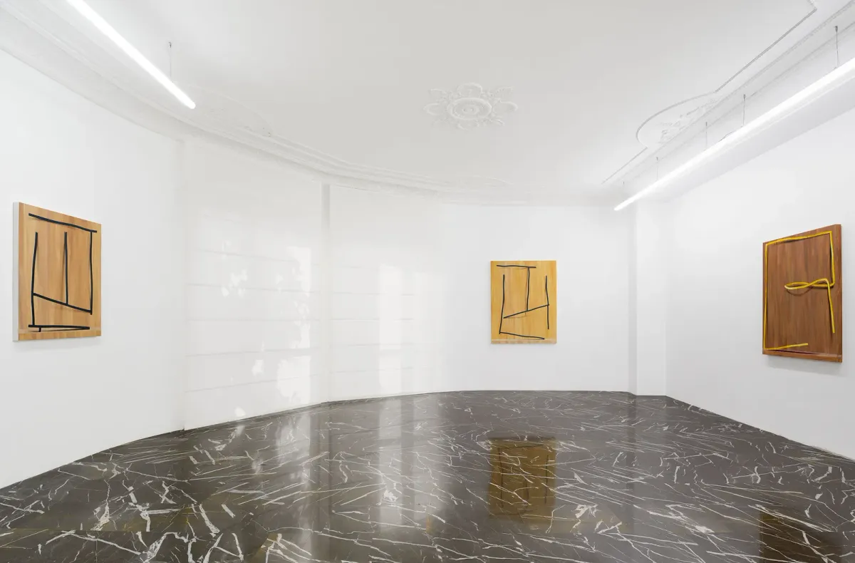 Installation view of Luca Moscariello: Quasi ombra