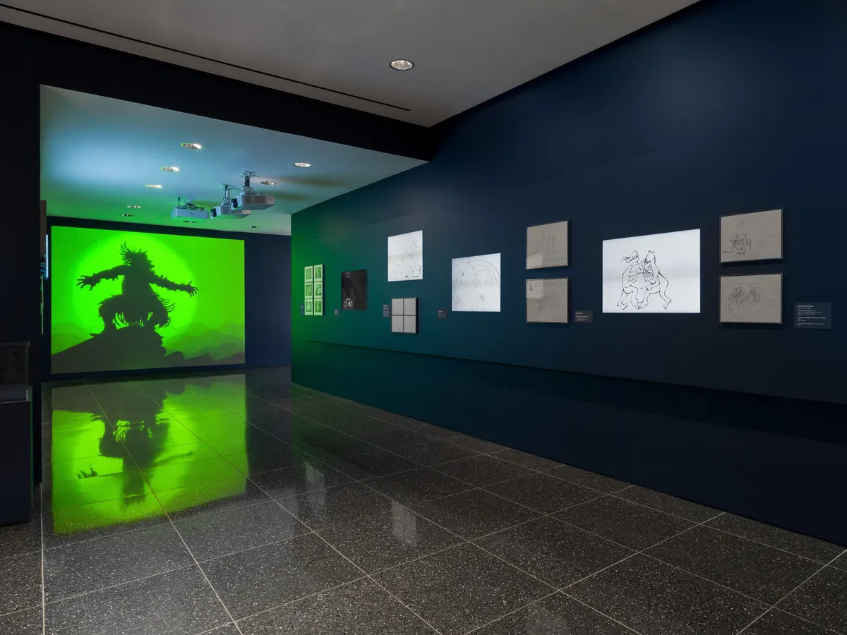 Installation view of It’s Alive! A Century of Animation from the Collection