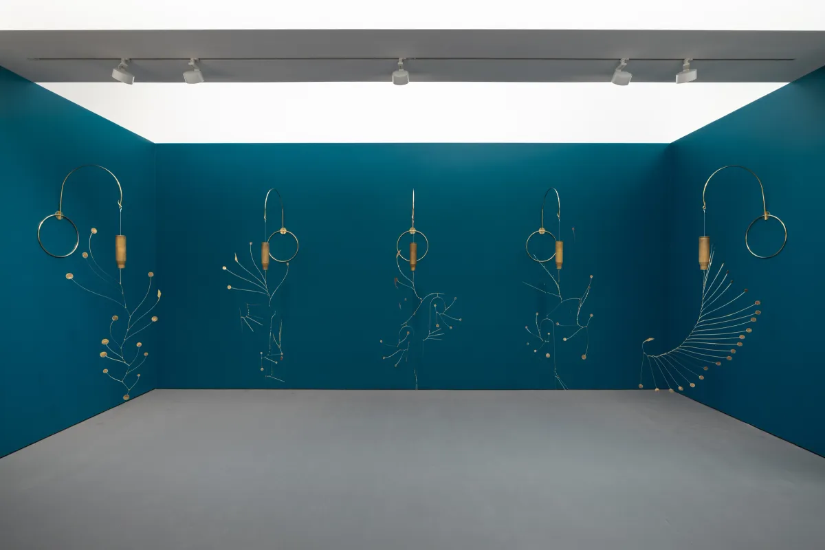 Installation view of Tuan Andrew Nguyen: Fire Sermon at Esther Schipper