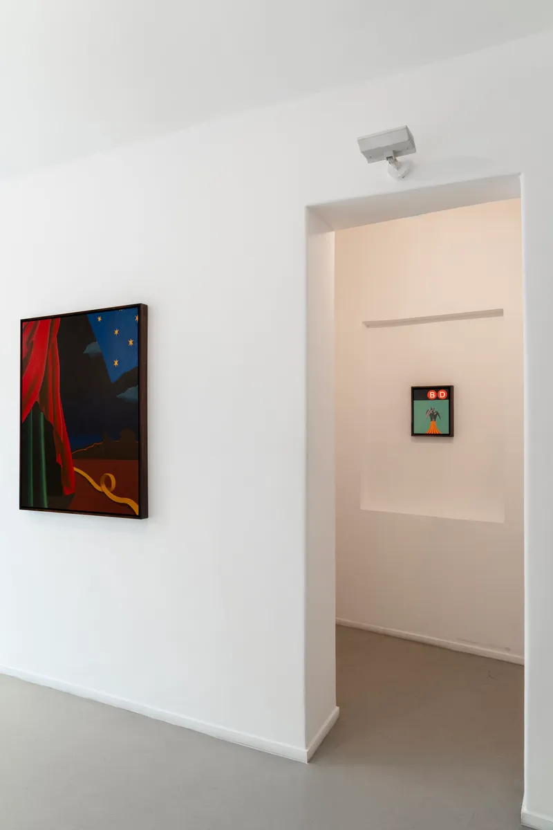 Installation view of Luca Rubegni: Poco prima, subito dopo