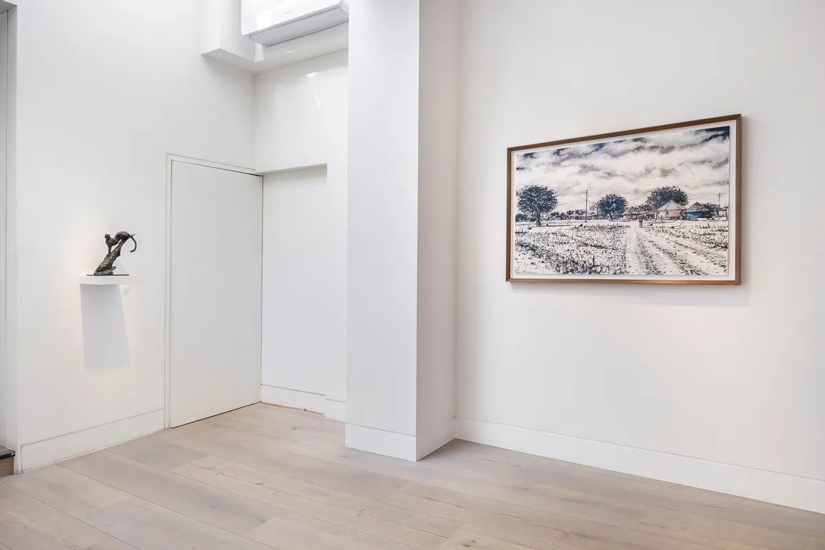 Installation view of Dylan Lewis: Cat Maquettes