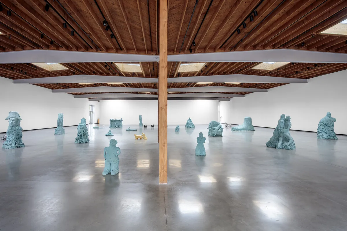 Installation view of Urs Fischer: Yes and LA Dust