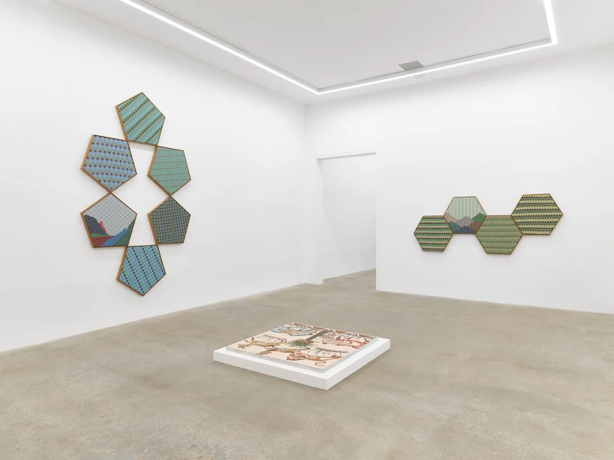 Installation view of Jordan Nassar: Describing Clouds