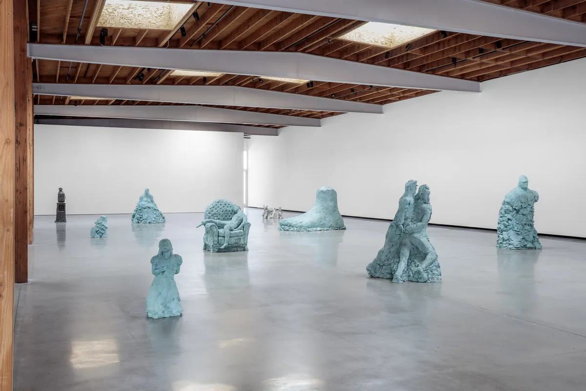 Installation view of Urs Fischer: Yes and LA Dust