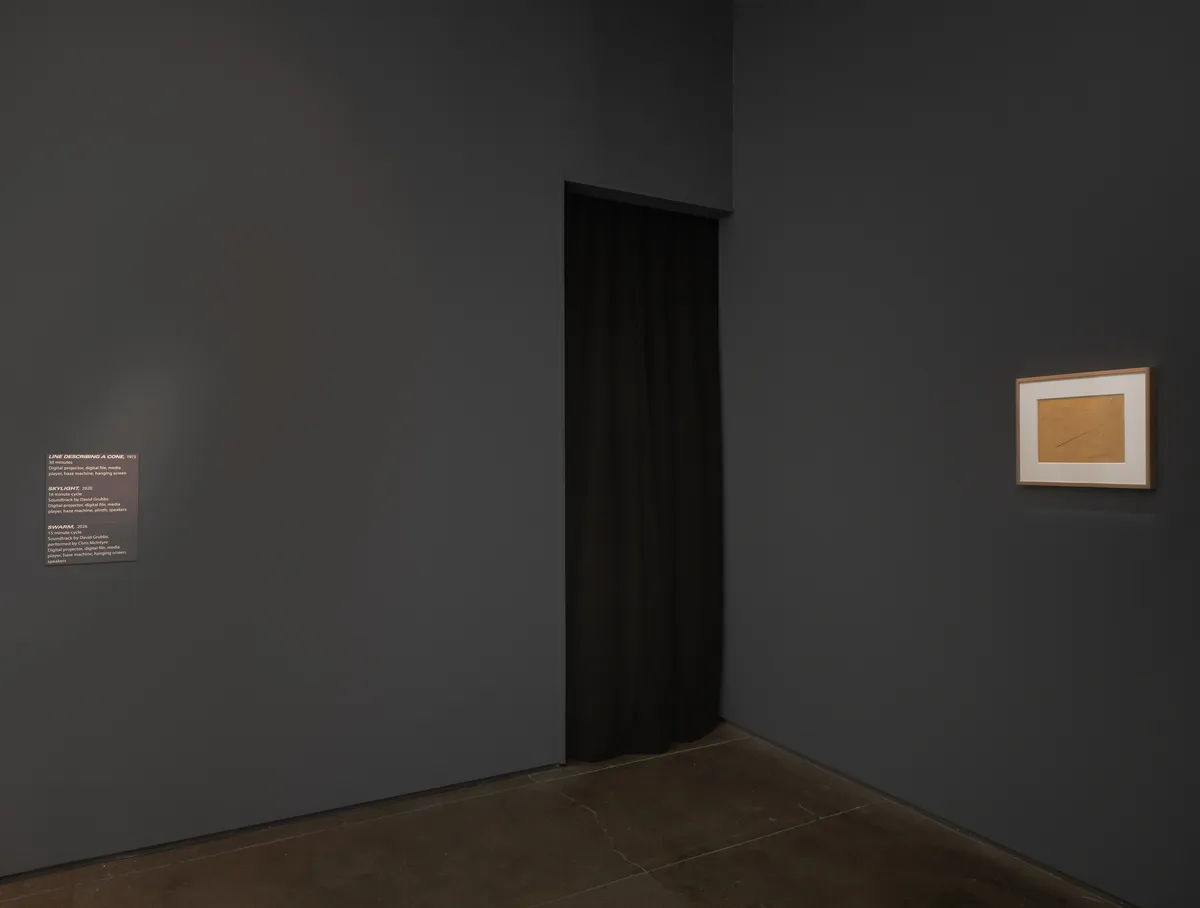 Installation view of Anthony McCall: Solid Light, 1973, 2020, 2026