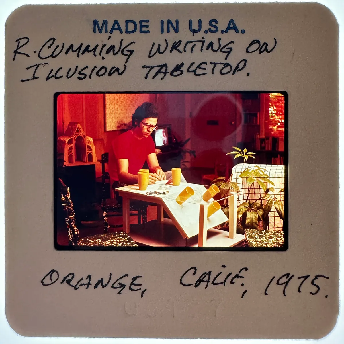 Robert Cumming, Writing on Illusion Tabletop, 1975