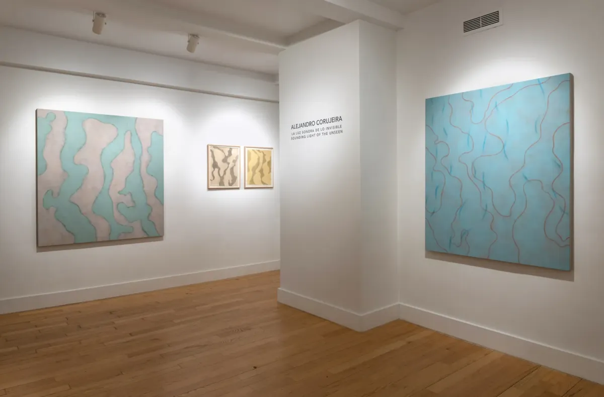 Installation view of Alejandro Corujeira: La sonora luz de lo invisible (Sounding Light of the Unseen)
