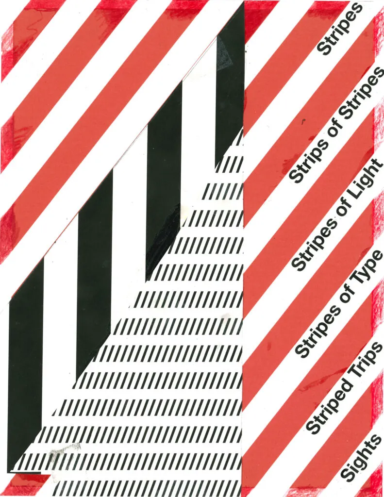 Installation view of Barbara Stauffacher Solomon: Strips of Stripes