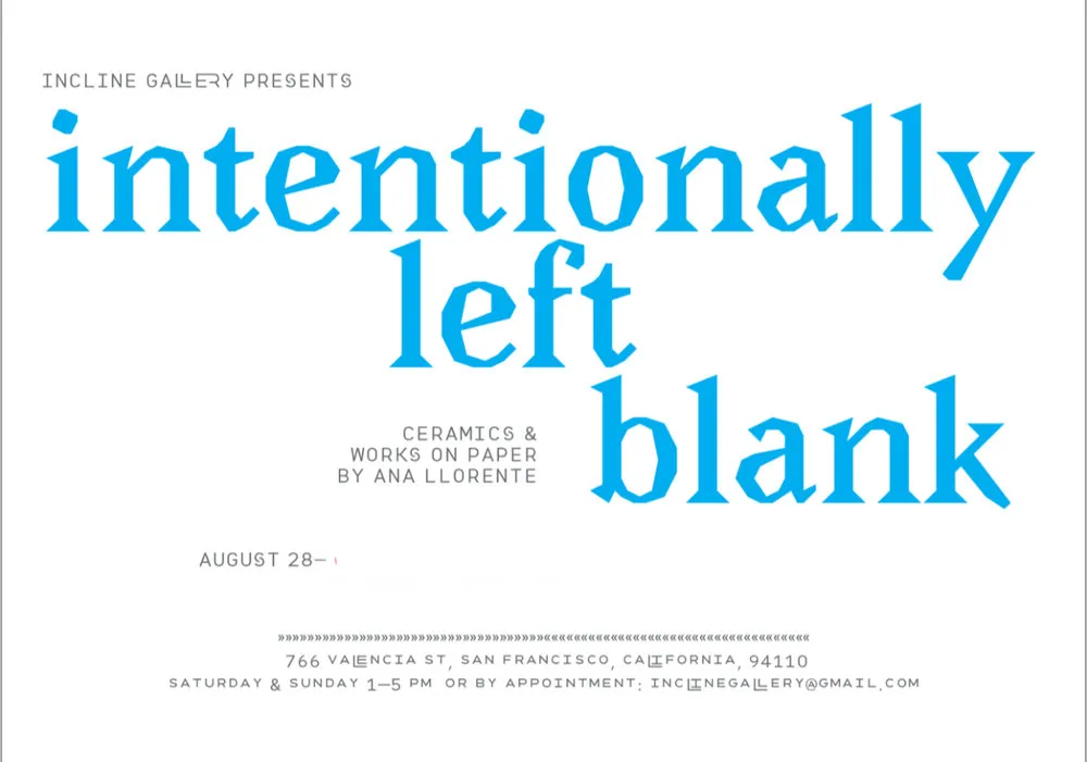 Ana Llorente: Intentionally Left Blank