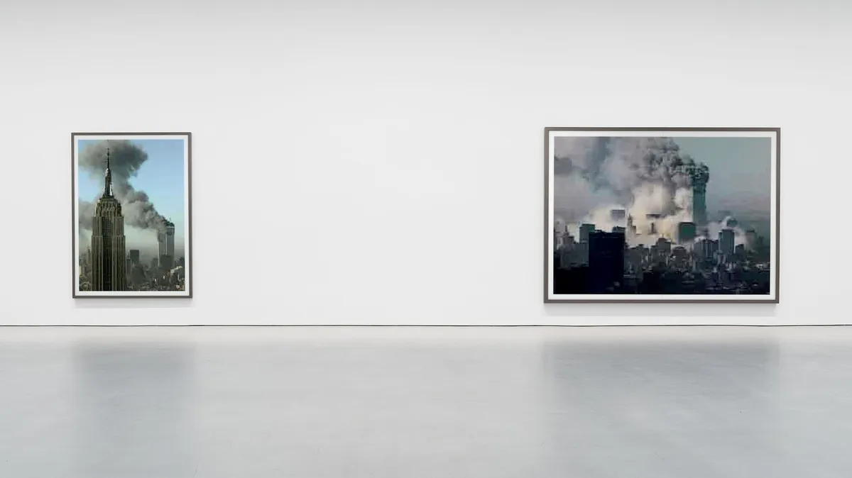 Installation view of Thomas Ruff: jpegs ny
