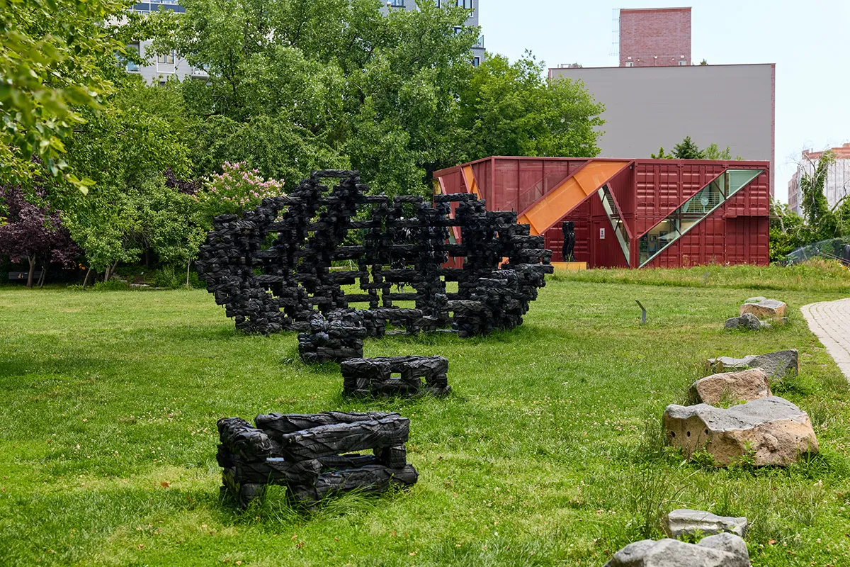 Installation view of Homecoming: Chakaia Booker