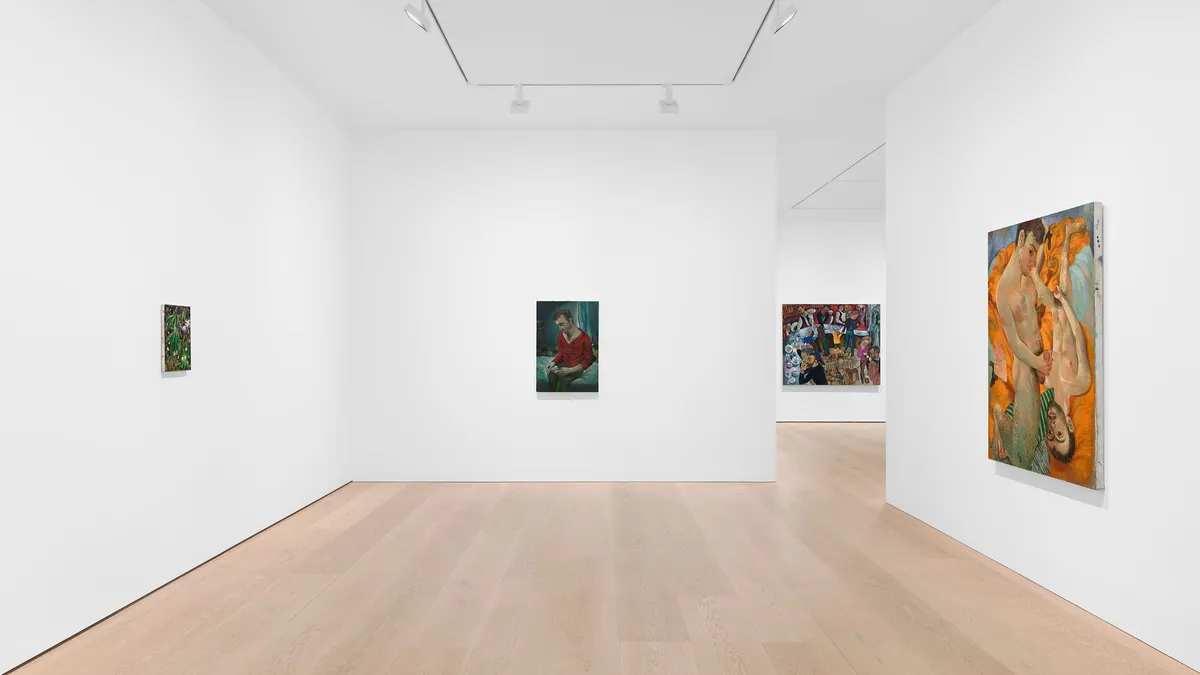 Installation view of Louis Fratino: Prose at David Zwirner, London