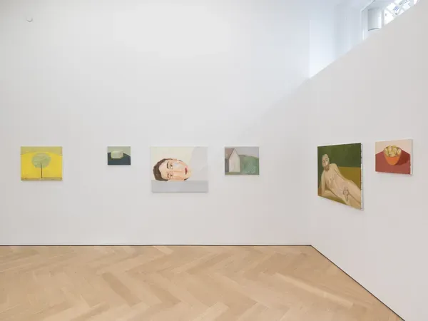 Installation view of Phoebe Derlee: Burns