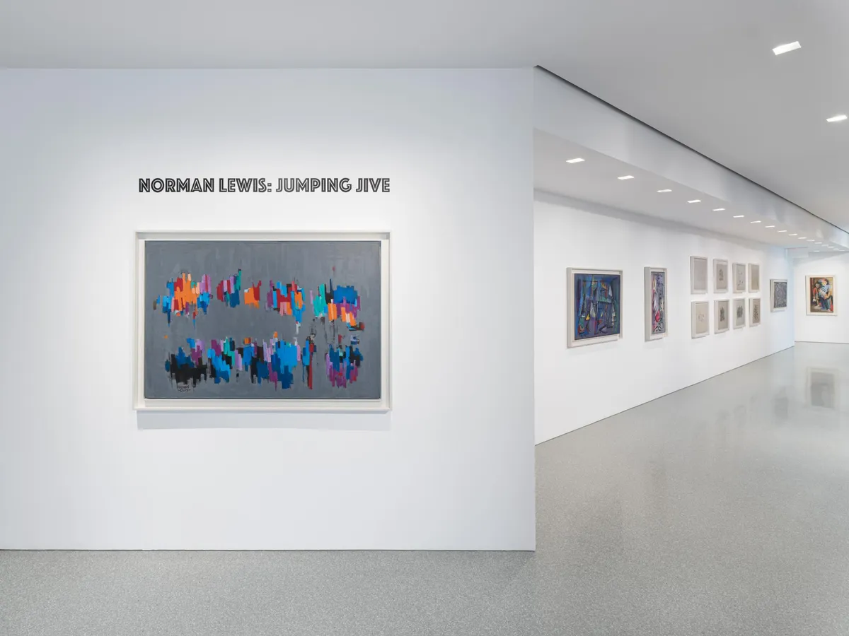 Installation view of Norman Lewis: Jumping Jive at Michael Rosenfeld Gallery