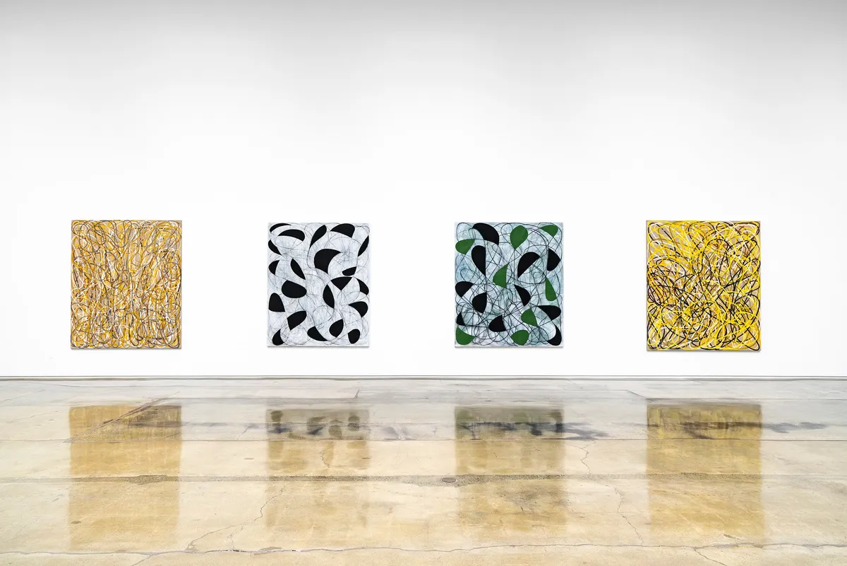 Installation view of Charles Arnoldi: String Theory