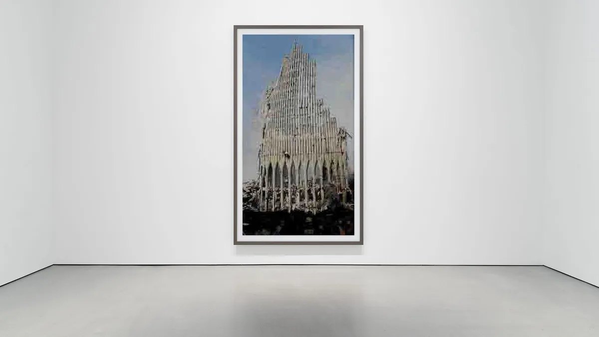 Installation view of Thomas Ruff: jpegs ny