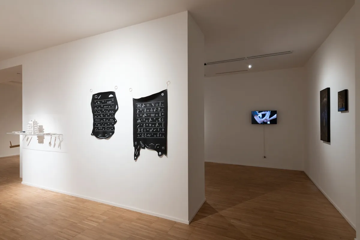 Installation view of A che gioco stiamo giocando?