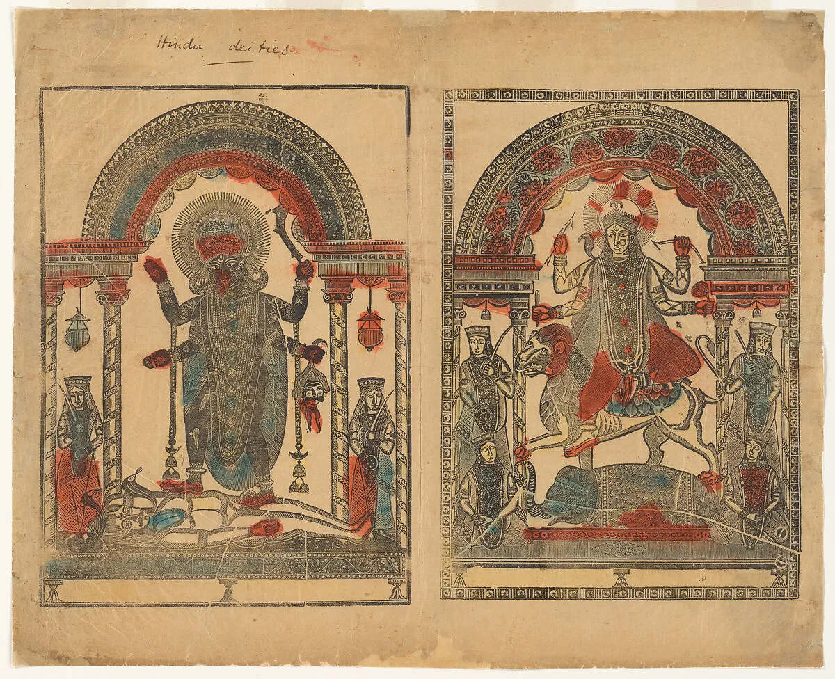Kali and Jagaddhatri, ca. 1850–70