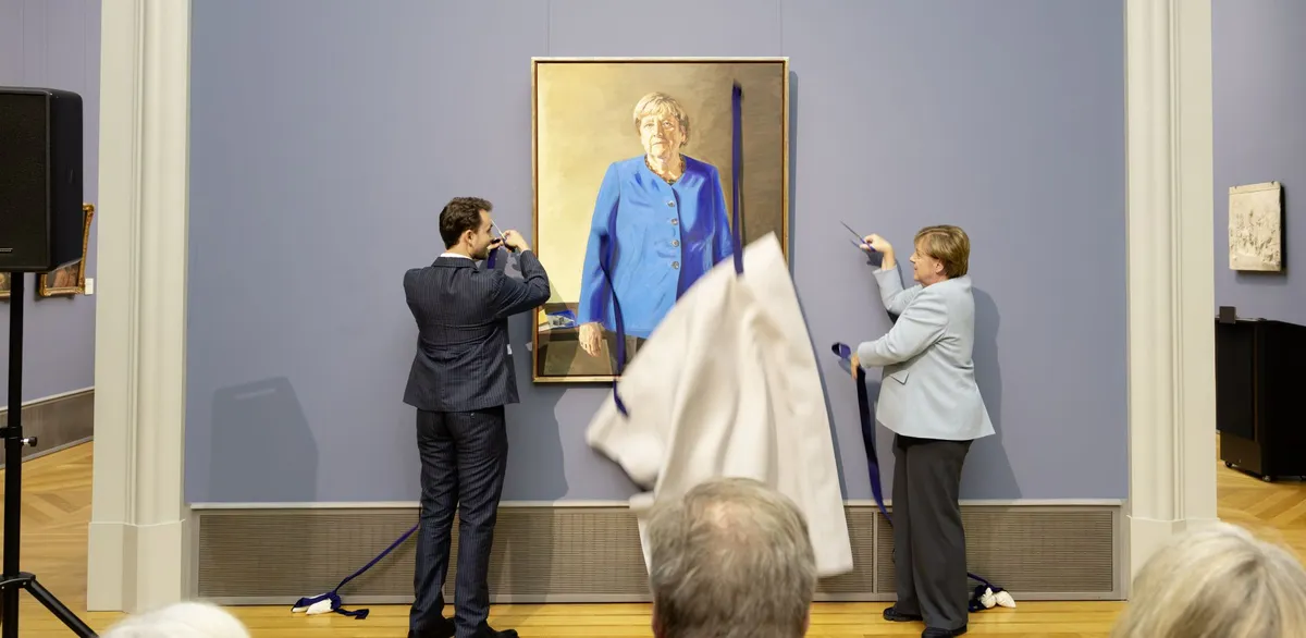 Installation view of Jérémie Queyras: The Portrait of the German Chancellor