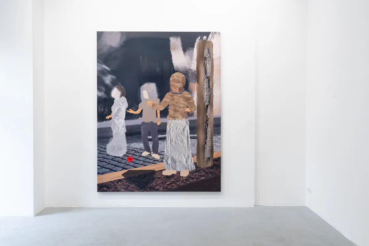 Installation view of Mia Gap and Freja Sofie Kirk: tracks, taps