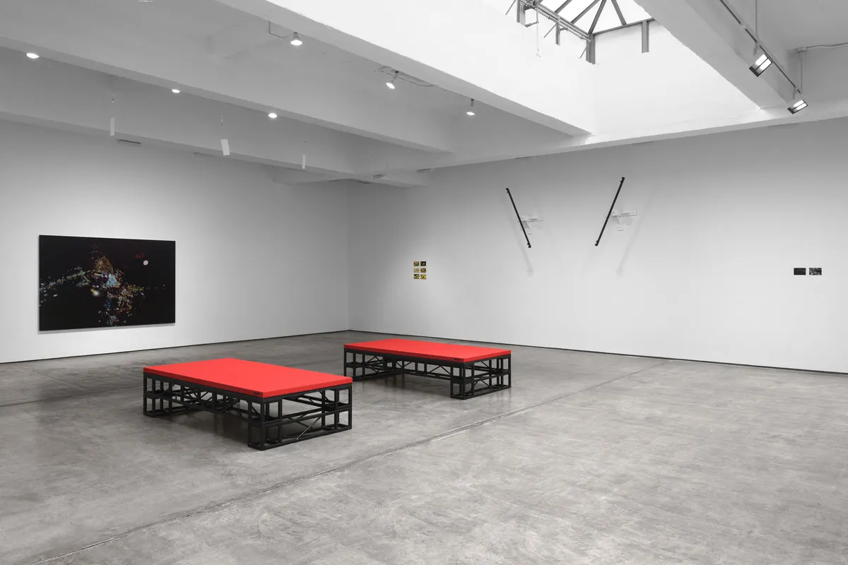 Installation view of Tauba Auerbach: Zephyr, Zephyr at Paula Cooper Gallery