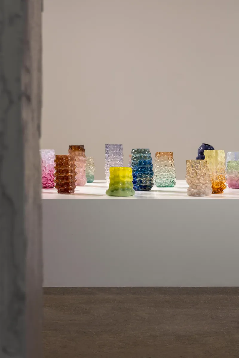 Installation view of Tejo Remy: Solid Air, Liquid Colour