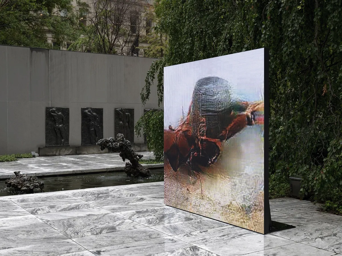 Installation view of Pierre Huyghe: UUmwelt