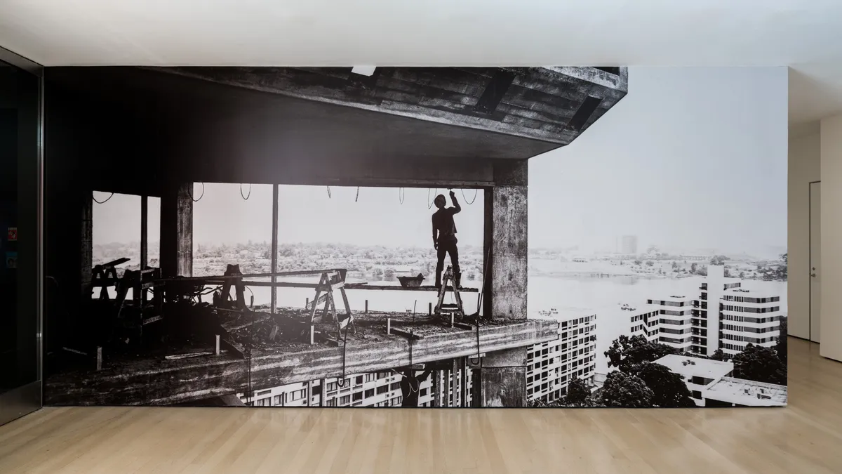 Installation view of Architects of Liberation: Modernism in Western Africa