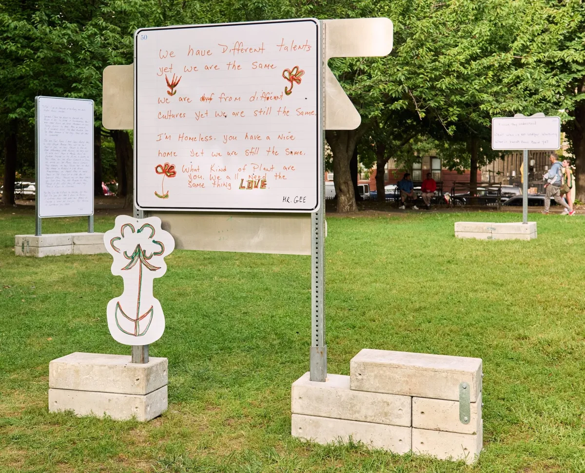 Installation view of Alex Strada: Public Address