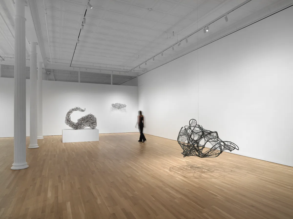 Installation view of Claire Falkenstein: San Francisco, Paris, Rome