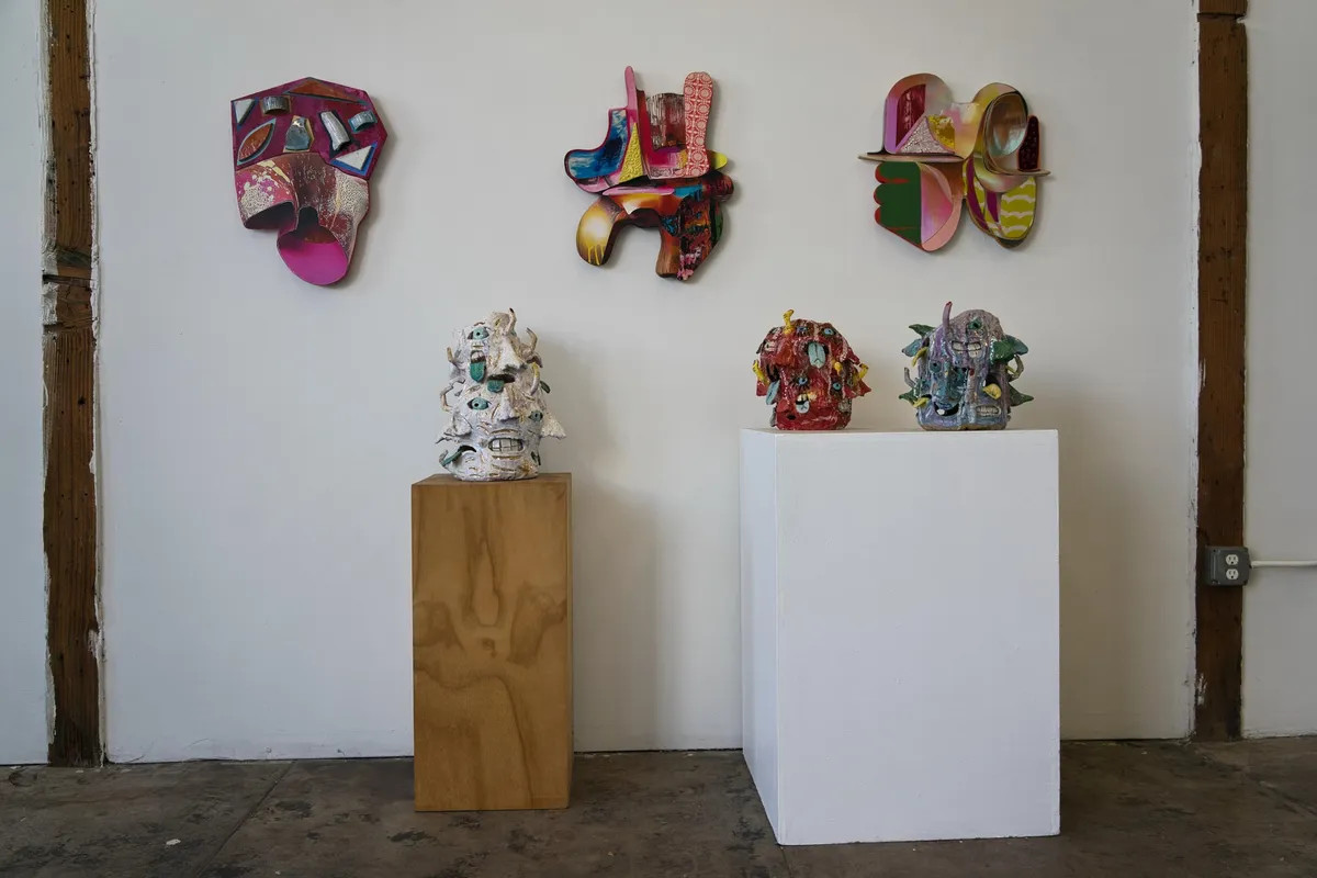 Installation view of Earth Elements: Paint and Fire