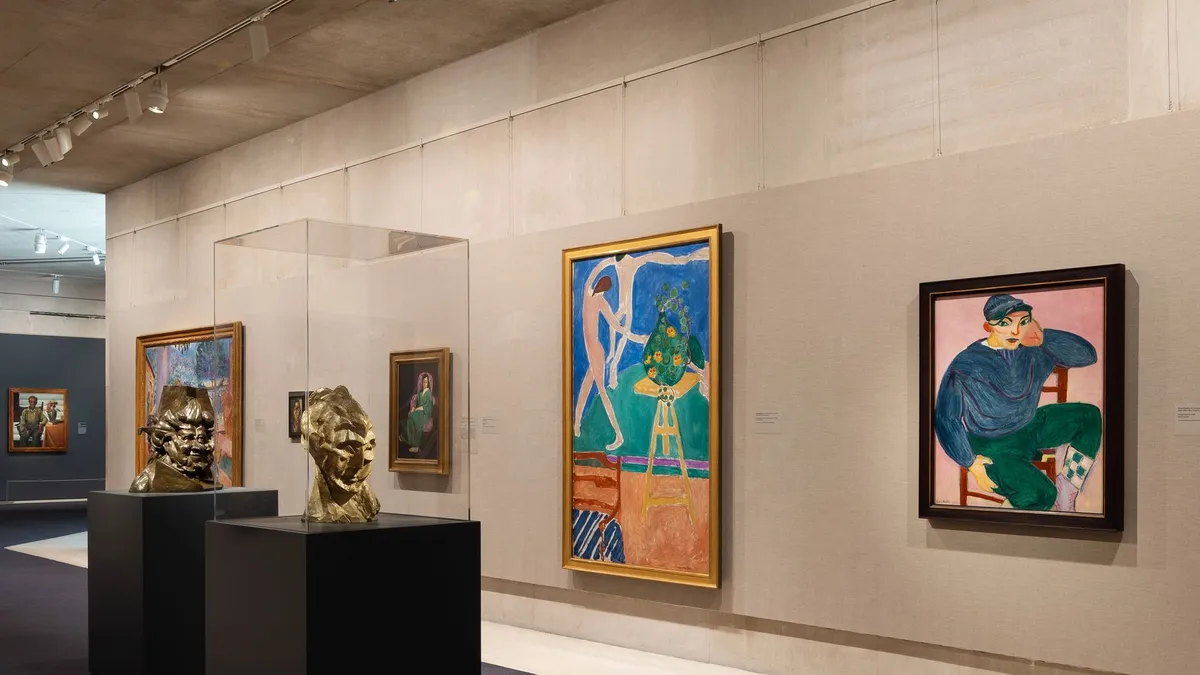 Installation view of The Face of Life: Modern Portraits at The Met