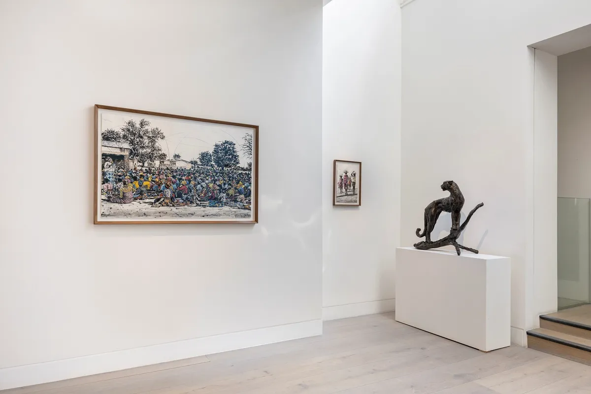 Installation view of Phillemon Hlungwani: Amukela Leswi U Nga Nyikiwa Swona