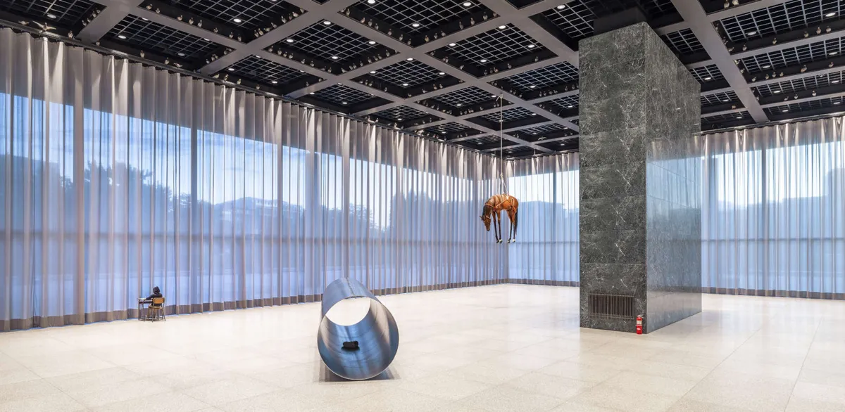 Installation view of Maurizio Cattelan: NIGHT