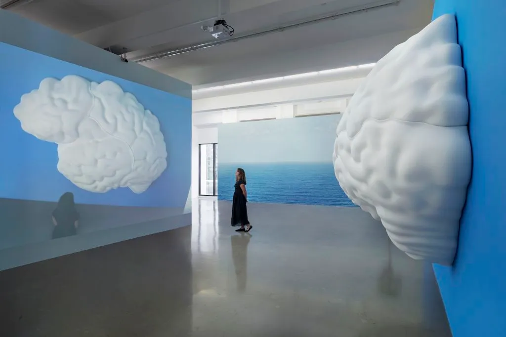 Installation view of John Baldessari: Sculptures