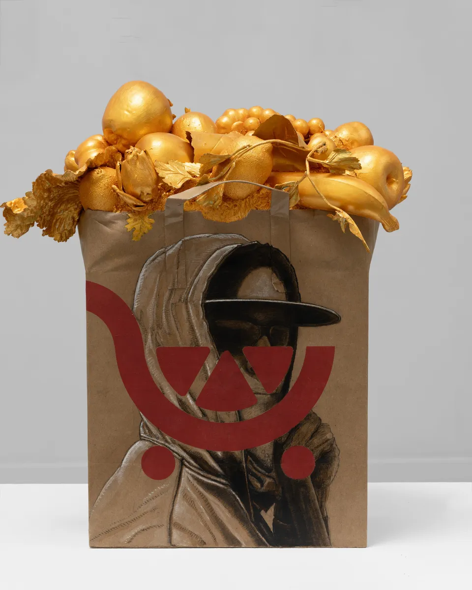 Installation view of Narsiso Martinez: Eat Happy