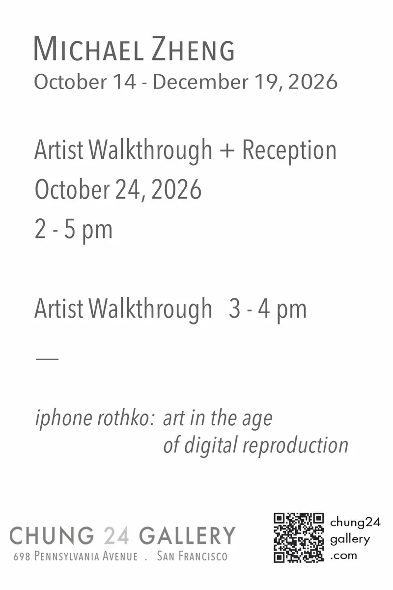 Installation view of Michael Zheng: iphone rothko: art in the age of digital reproduction
