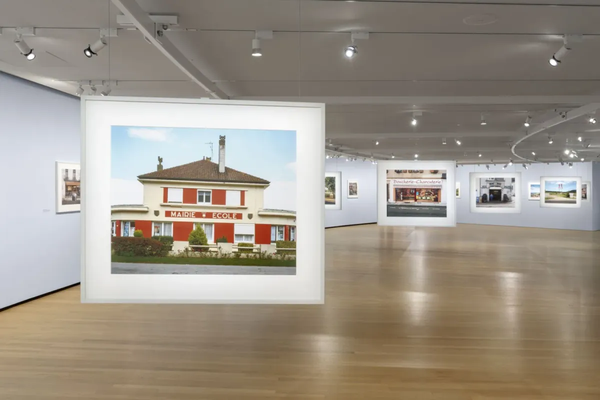 Installation view of Raymond Depardon