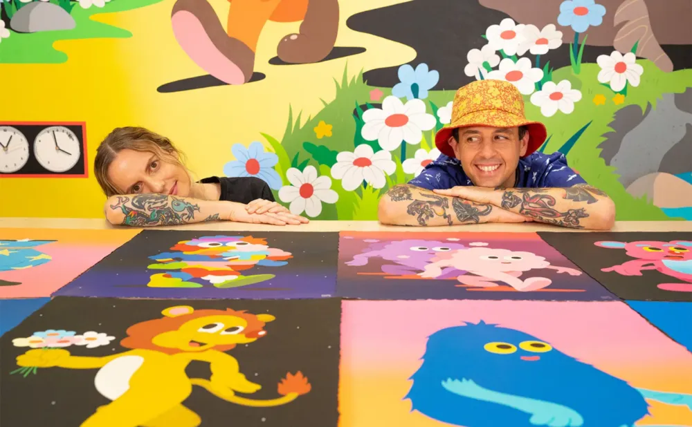 Installation view of DABSMYLA: Garden Party
