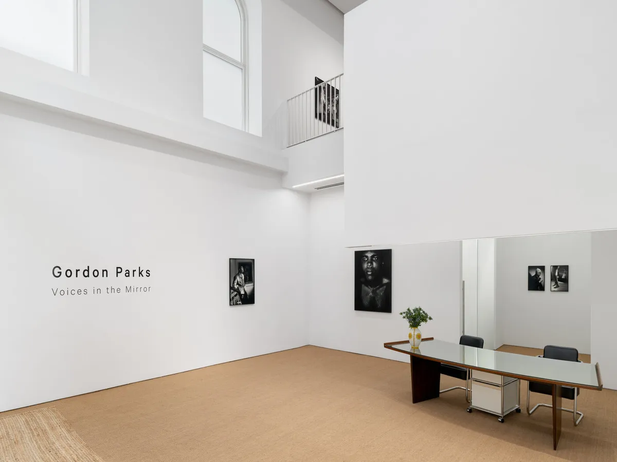 Installation view of Gordon Parks: Voices in the Mirror