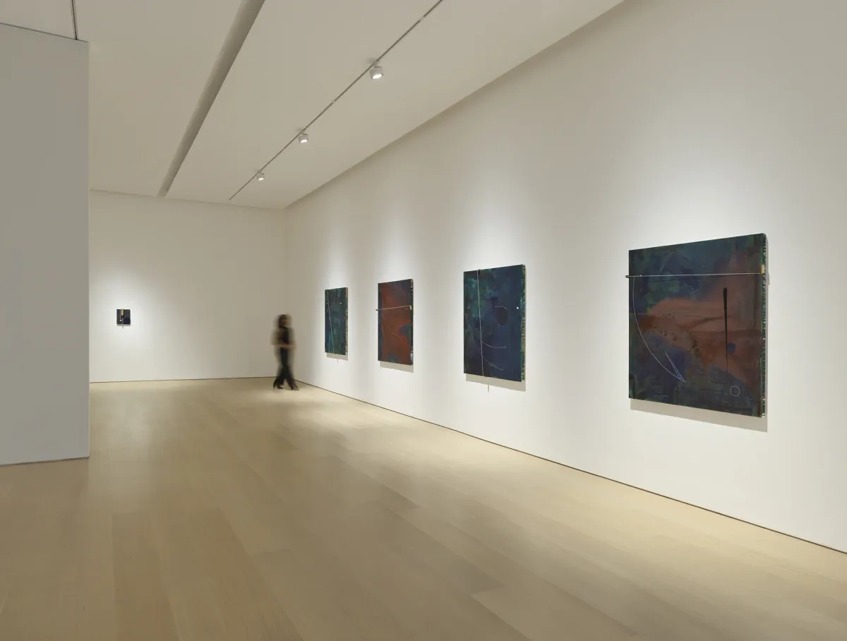 Installation view of Torkwase Dyson: Seeing in Blue